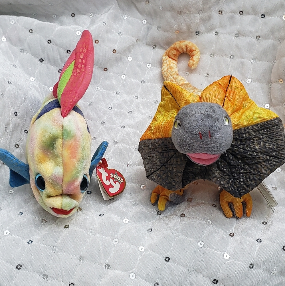 Rare Vintage Ty Beanie Babies 2000 - ARUBA & SLAYER W/Tag Errors